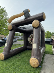 Inflatable axe throwing